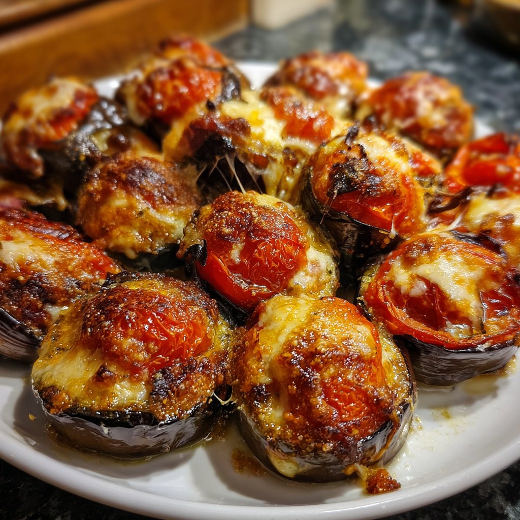 Gefüllte Auberginen mit Tomaten