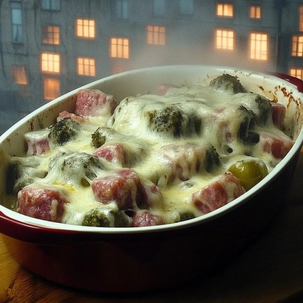 Rosenkohl-Kassler-Auflauf