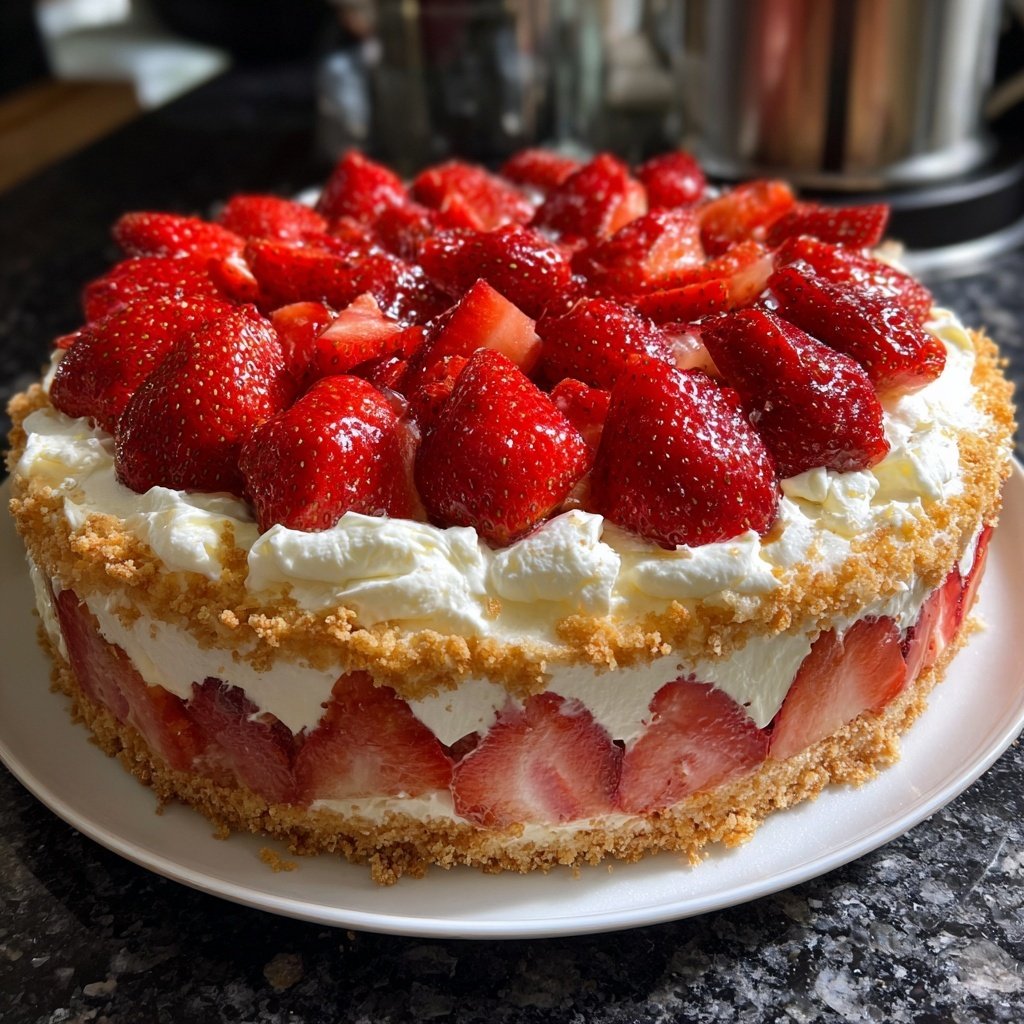 Saftiger Erdbeerkuchen Mit Vanillecreme