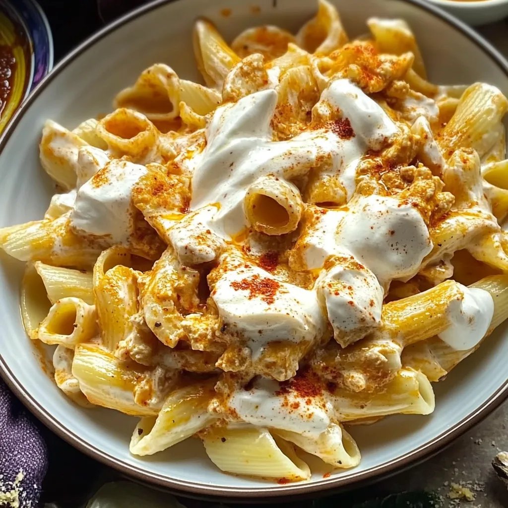 Nudeln mit Paprikabutter & Knoblauch Joghurt