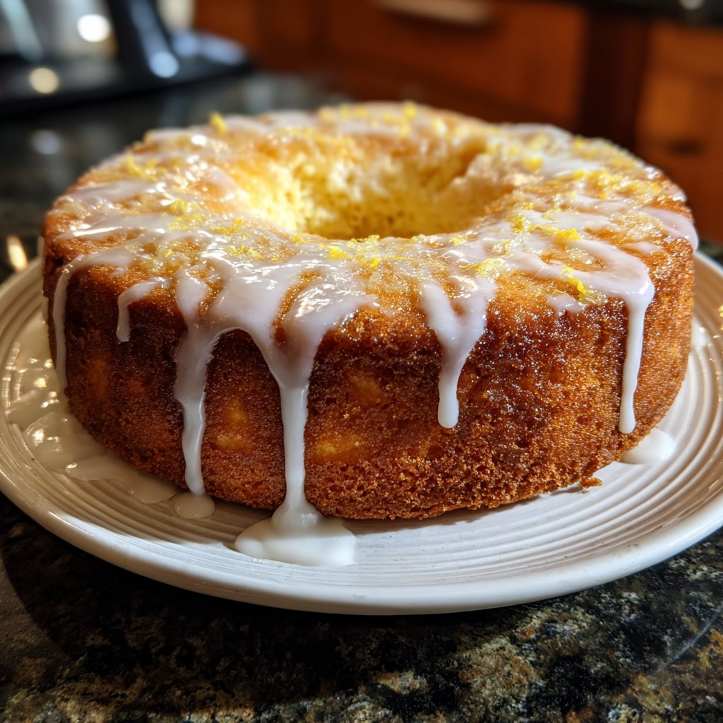 Käsekuchen mit Zitronenguss