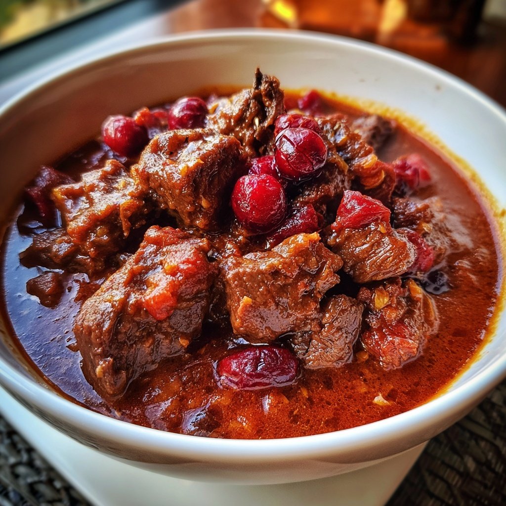 Rehragout mit Preiselbeeren von Slobber