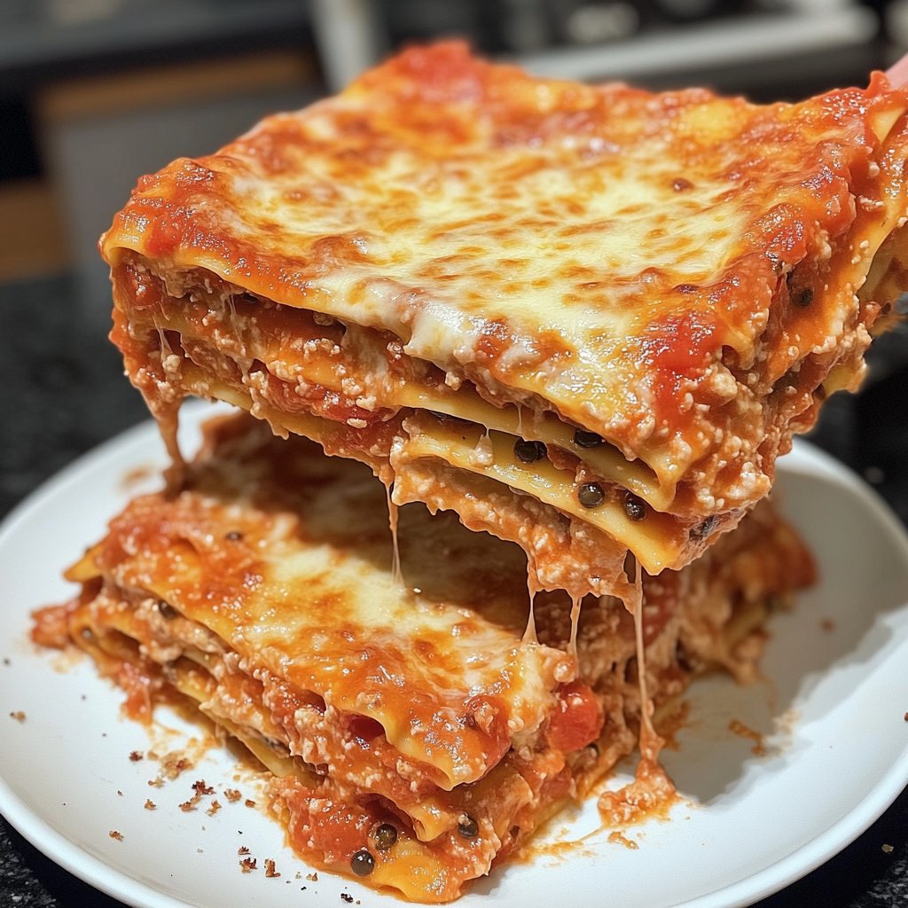 Lasagne mit Tomaten-Linsen-Sauce