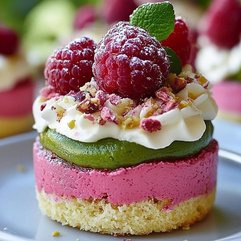 Himbeer-Pistazien-Mousse-Törtchen