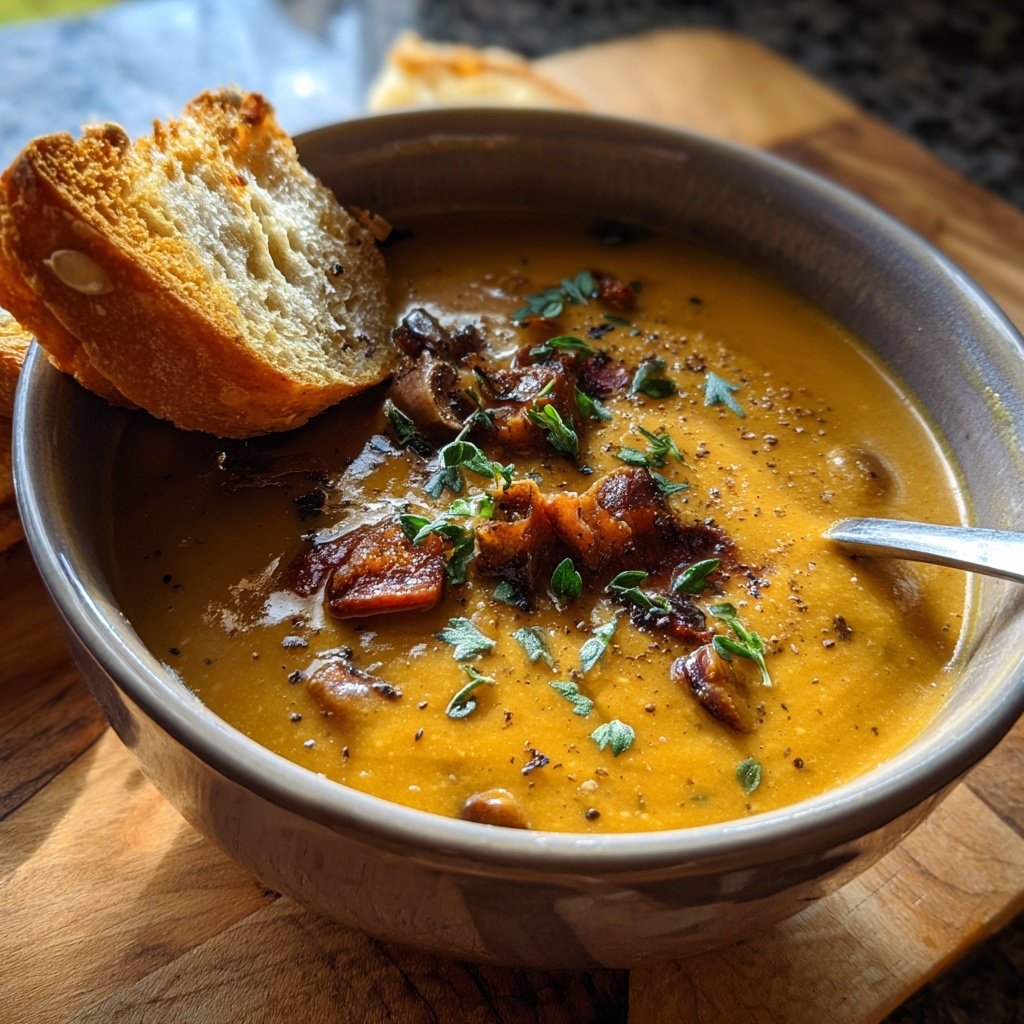 Herzhafte Kürbis-Maronen-Suppe für kalte Abende - ZweiGabeln