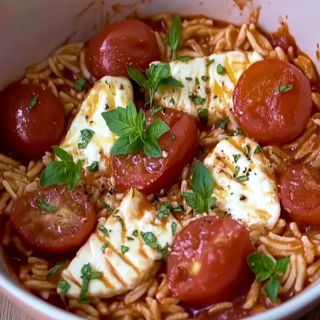 Mozzarella Gerichte Reis Tomaten