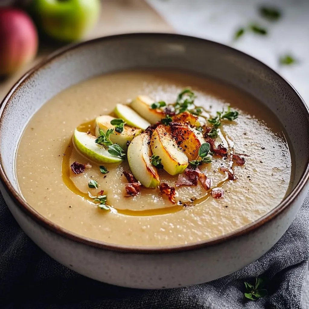 Kastaniensuppe mit Apfel