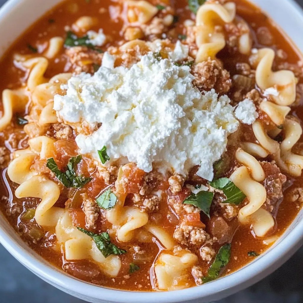 High Protein Lasagna Soup
