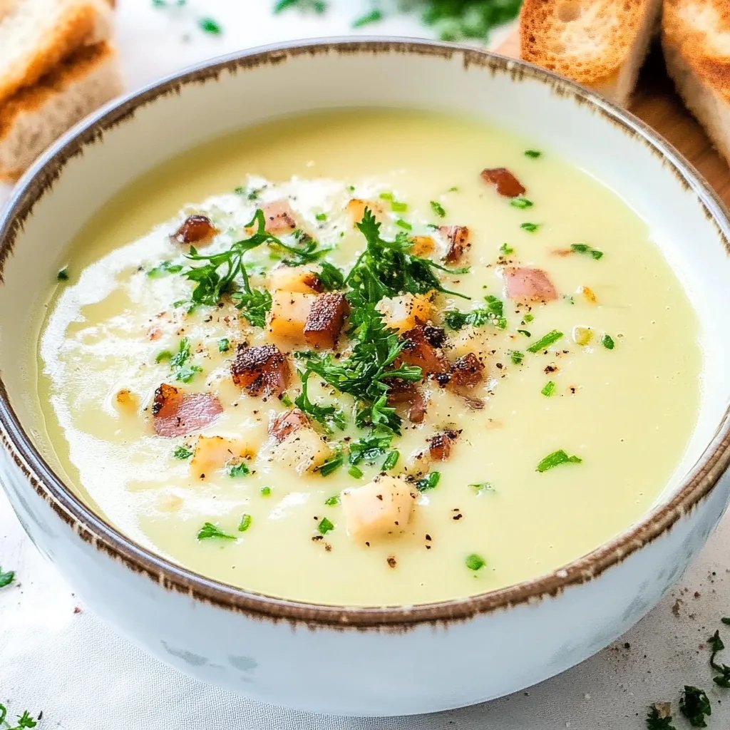 Selleriesuppe mit zweierlei Crunch