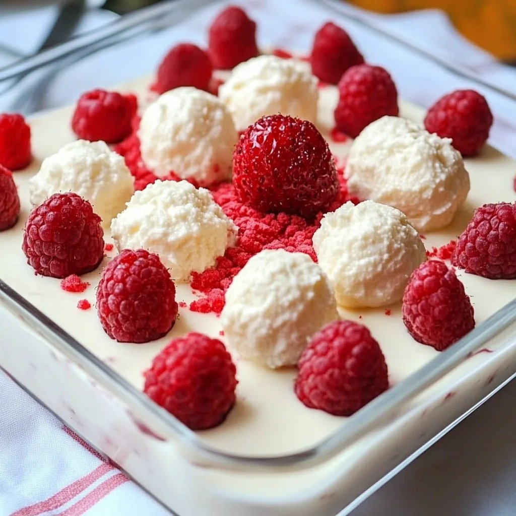 Himbeer-Quark-Dessert mit Raffaelo