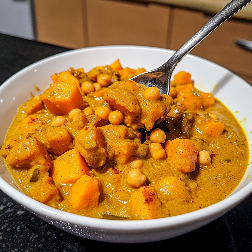 Curry mit Kürbis und Kichererbsen